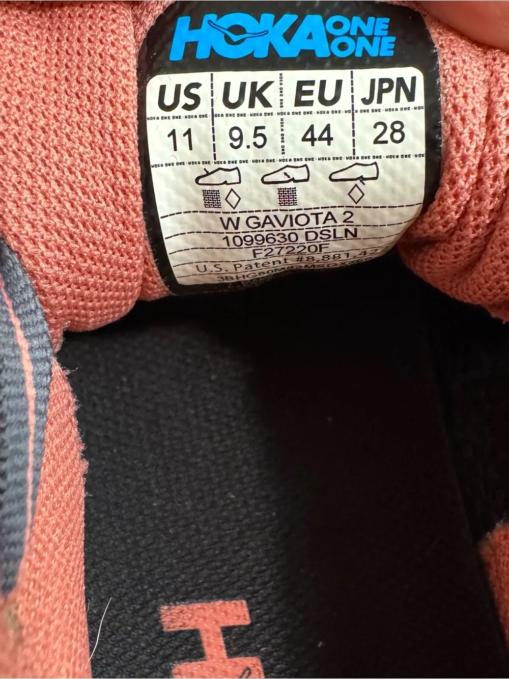 Hoka One One Womens Gaviota 2 1099630 DSLN Gray Running Shoes Sneakers Size 11 - Picture 12 of 12